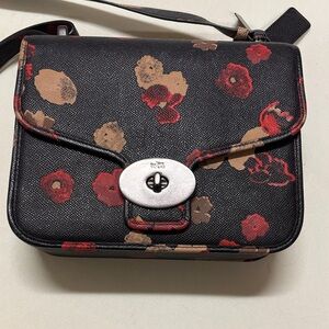 Coach Floral Black and Red Women's Bag
